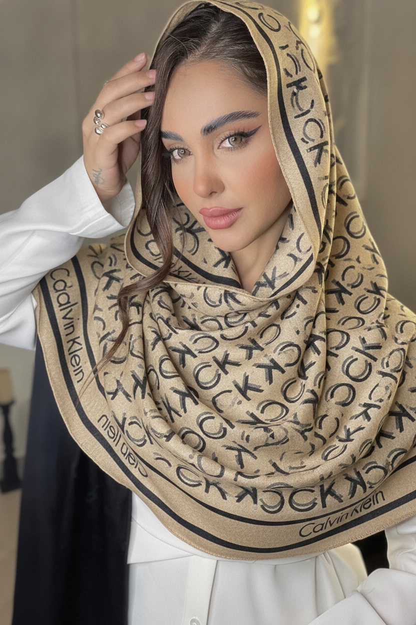 شال نخ پنبه ck وارداتی